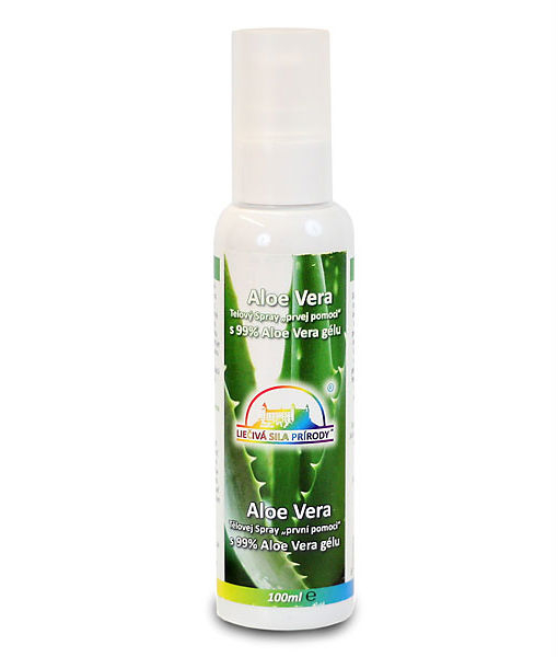 Aloe vera sprej prvej pomoci, ktorý sa odporúča pri popáleninách, obareniach, záderoch, uštipnutí hmyzom, ale aj kožných mykózach.     �...