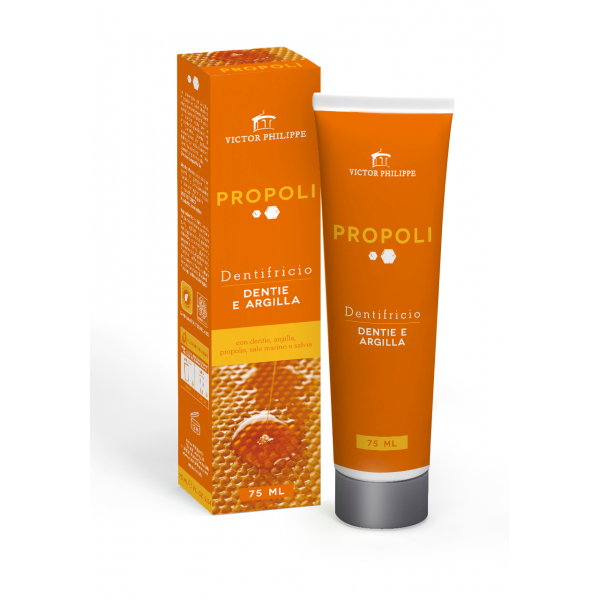 Propolis zubná pasta 75ml - pre fajčiarov Zubná pasta s hlinkou, baklažánom, morskou soľou, propolisom a šalviou lekárskou mimoriadne šetrná na ďasná. Odporúčame pri prevencii...