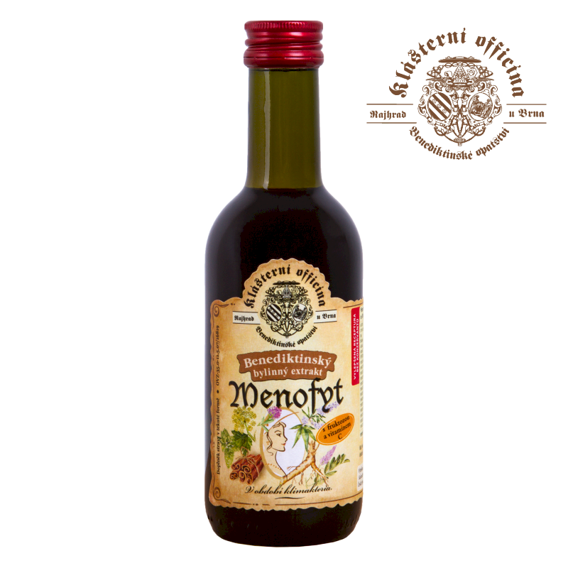 Menofyt sirup 275g Zmes bylín pre ženy v prechode.Odporúčame:pre ženy v prechodepri upokojovani organizmupri návaloch tepla, nespavosť, depresiách,...