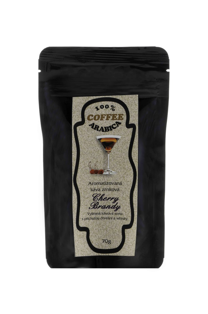 káva zrnková cherry brandy 70g Vybraná kávová sorta ochutená s príchuťou čerešne a whisky. Zloženie: zrnková káva 100% Arabica, aróma čerešne a whisky Chuť:...