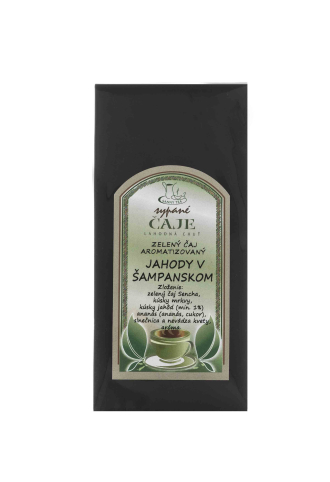 Jahody v šampanskom 50g - zelený čaj ochutený