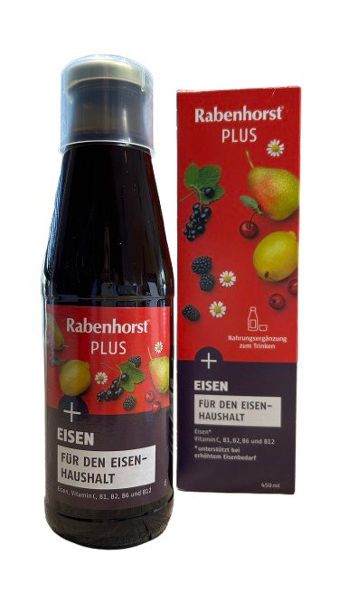 Eisenblut ovocná šťava plus železo Rabenhorst 450 ml Eisenblut ovocná šťava plus železo Rabenhorst 450 ml – Prírodná podpora železa pre váš organizmusDoprajte svojmu telu optimálny prísun...