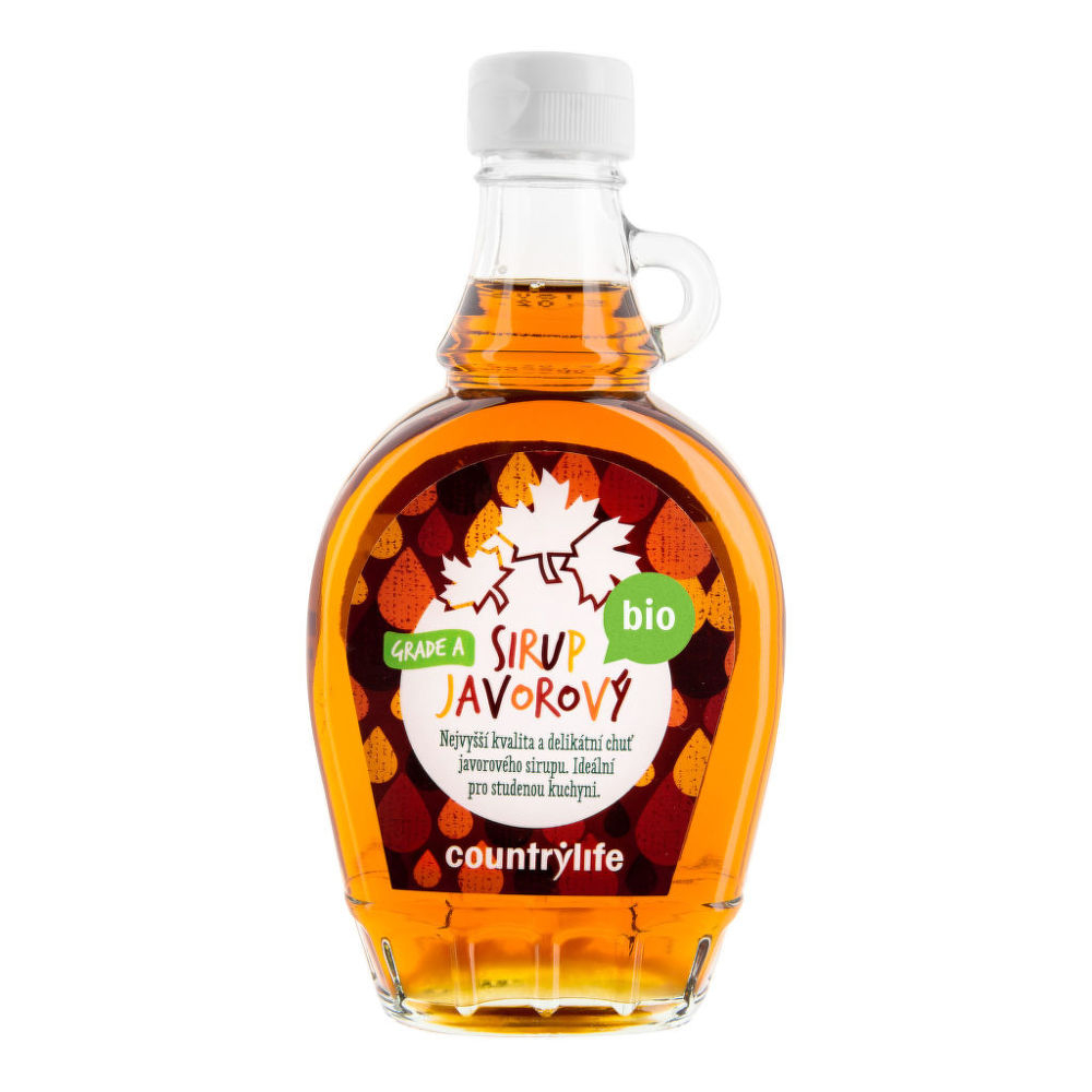 Javorový sirup Grade A 250 g Veľmi jemný, svetlý luxusný javorový sirup najvyššej kvality.Ako čisto prírodné sladidlo, získané zahustením miazgy cukrového javor...