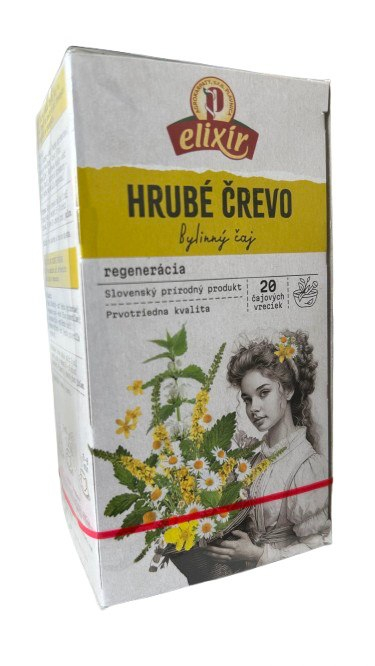Hrubé črevo bylinný čaj - porciovaný 20 x 2 g Hrubé črevo – bylinný čaj pre zdravé trávenie, detoxikáciu a rovnováhu črevnej mikroflóryBylinný čaj na hrubé črevo je funkčná zm...