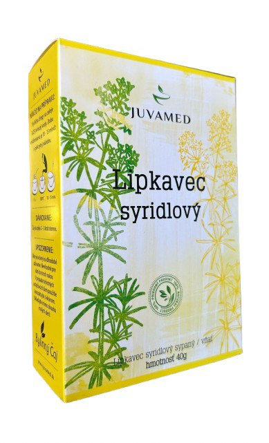Lipkavec syridlový - vňať 40g Odporúča sa pri nedostatočnej činnosti obličiek. Taktiež priaznivo pôsobí na lymfatický systém, činnosť pečene a sleziny a pri kožný...
