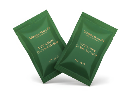 Premium lipozomal Vitamín C + Zinok + D3 + Se shotbox