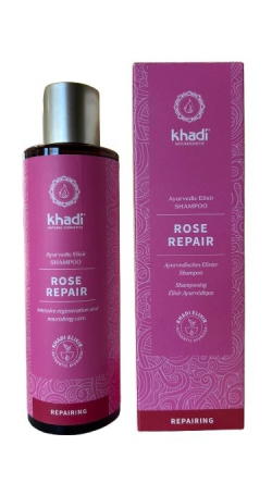 Khadi šampón RUŽA - reparačný a hydratačný