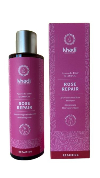 Khadi šampón RUŽA - reparačný a hydratačný